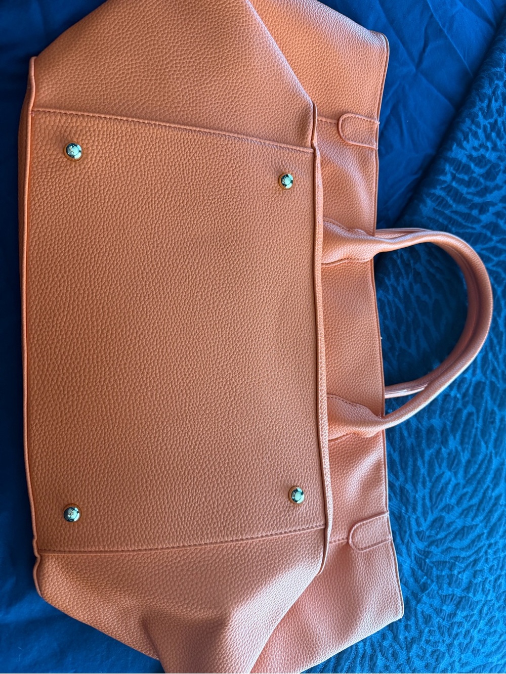 Orange Leather Tote Bag - Women - Picture 11 of 12